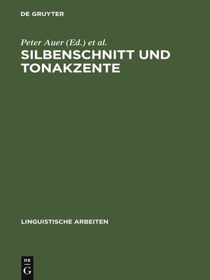 cover image of Silbenschnitt und Tonakzente